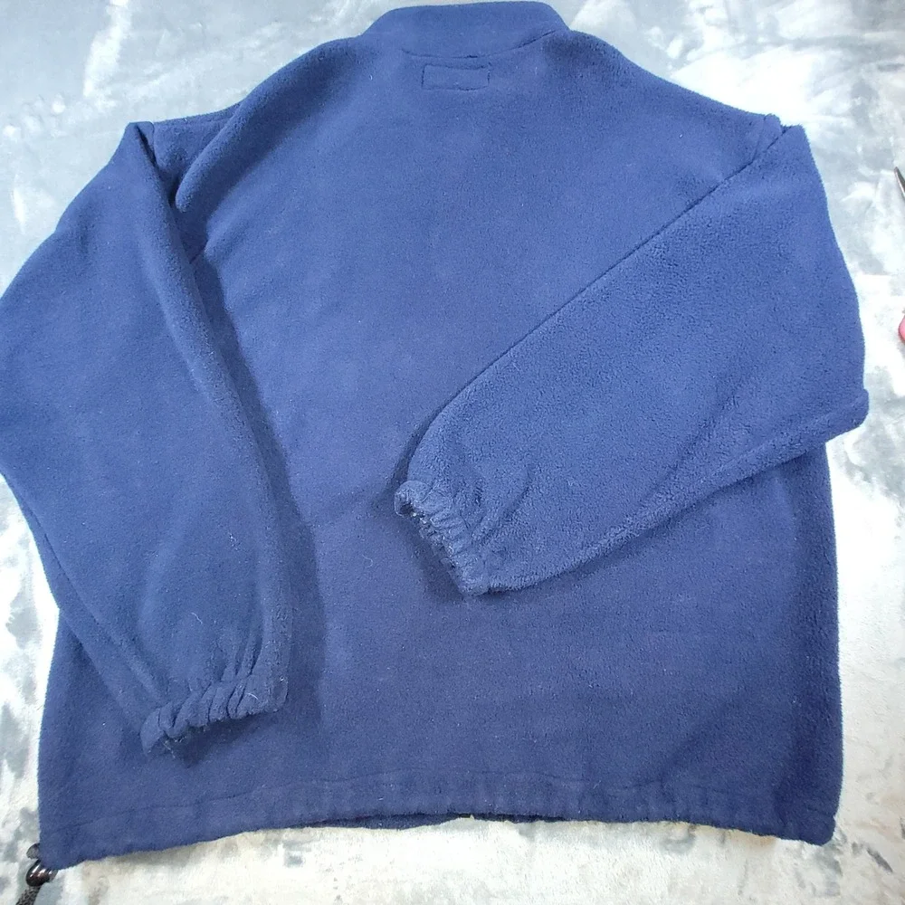 Vintage Ford Motor Company Fleece Jacket Navy Blue Full Zip Mens Large USA Made‎